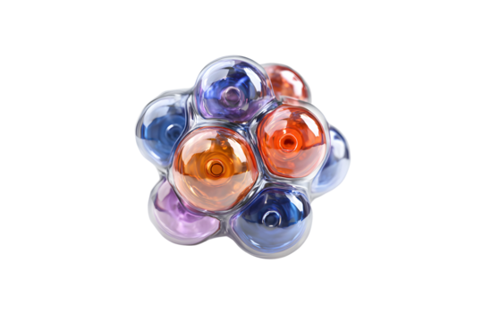 Abstract Rendering of a Virus or Cell, isolated on transparent background - Powered by Adobe