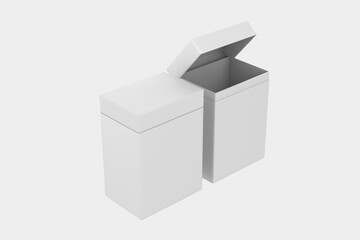 Recyclable Square Shaped Box. 3d illustration