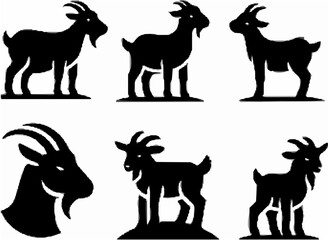 Goat Icon Set - Farm Animals.eps