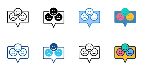 Customer experience icons set multiple style collection. Editable stroke 
