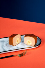 Chocolate cream cake snack