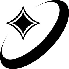 Modern Sparkle Star with Dynamic Orbital