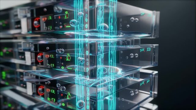Digital Data Flow in Transparent Server System