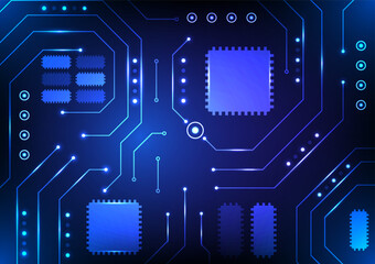 Digital background futuristic circuits data technology system virtual microchip AI and artificial intelligence.