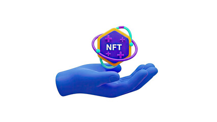 3D NFT Icon Held in Hand