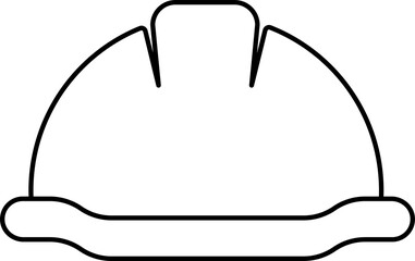 Safety helmet line drawing transparent PNG. Safety helmet vector illustration. Safety helmet outline. Safety helmet drawing. Engineer's helmet line art PNG.