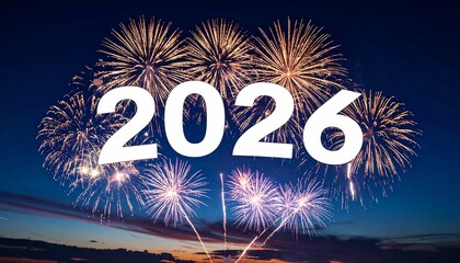 Holiday background for New Year with fireworks. Abstract colored firework background with free space for text. Collection of firework and light glow special effect. Happy new year. 2026