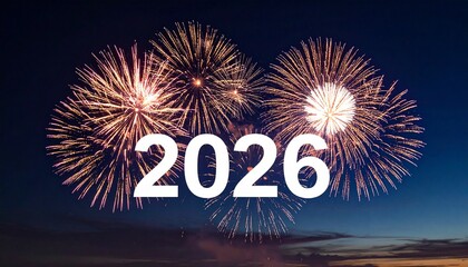 Holiday background for New Year with fireworks. Abstract colored firework background with free space for text. Collection of firework and light glow special effect. Happy new year. 2026