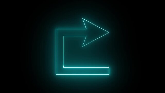 neon arrow on blacl background