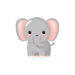 Fototapeta premium a cartoon elephant with a big ears and a big trunk