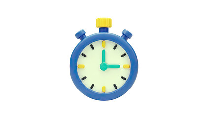 3D Cartoon Stopwatch Icon