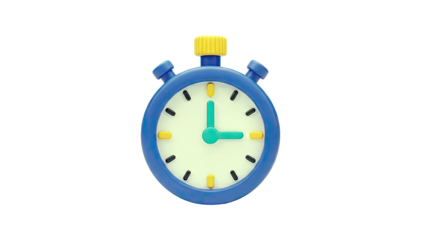 3D Cartoon Stopwatch Icon
