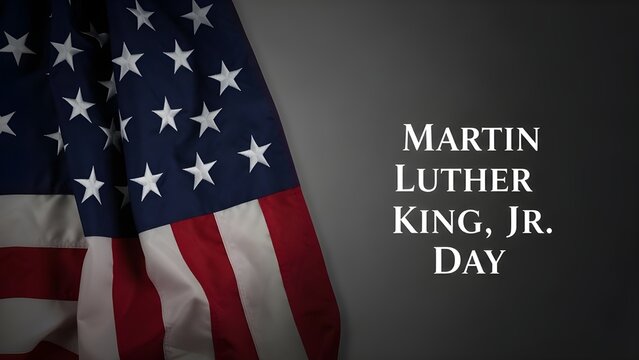 Celebrating hope and unity on happy martin luther king jr day with american flag