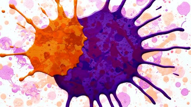 Colorful paint splashes on a textured background