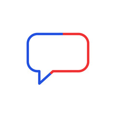 Abstract speech bubble icon, communication symbol, dialogue and message concept
