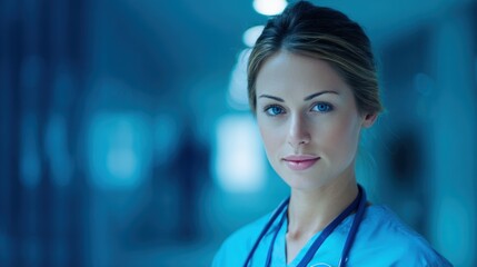Confident Female Healthcare Professional in Medical Facility Environment