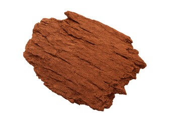 Red earth tone rock material on transparent background