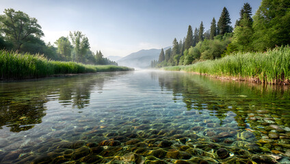 lake in the mountains