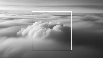 Cloud Dancer, trendy off-white color of the Year 2026. Soft aerial view of dense cloud formations, Modern Ethereal Design Trends (2026)