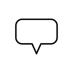 Naklejka premium Blank Speech Bubble Icon, Chat Message Symbol, Communication Concept, Isolated Vector