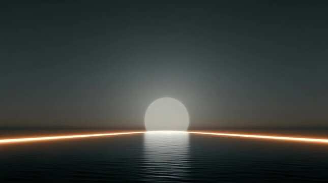 Surreal Minimalist Horizon with Thin Glowing Line