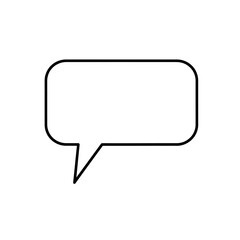 Naklejka premium Blank speech bubble icon, communication, conversation, thought, message symbol, isolated on white background