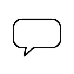 Naklejka premium Blank speech bubble icon, empty message box for communication and dialogue