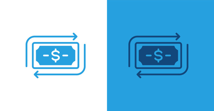 Saving Account Flat, with light and dark background