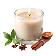 candle and cinnamon