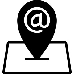 pin icon illustration design with solid