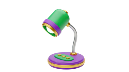 3D Rendered Cartoon Desk Lamp