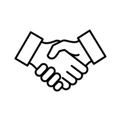 Business handshake icon, agreement, partnership, trust, collaboration, success, deal, welcome