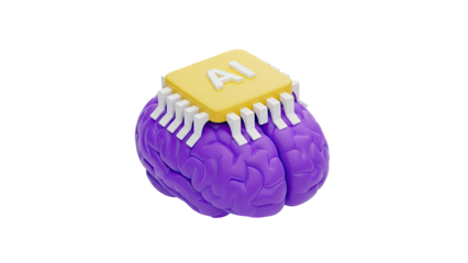AI Chip Integrated with a Purple Brain