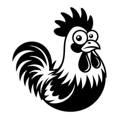Suspicious Cartoon Rooster