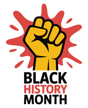 Black History Month Raised Fist Symbol