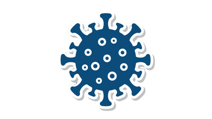 Blue Coronavirus Icon