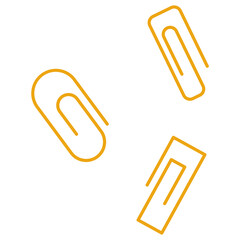 Obraz premium Cute Handdrawn Paper Clips Sticker