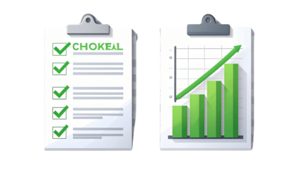  Corporate Goal Checklist Icons – Flat Color PNG Set