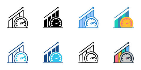Sales effectiveness icons set multiple style collection. Editable stroke 
