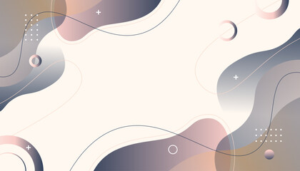 Abstract Minimal Pastel Background with Soft Organic Shapes and Flowing Lines