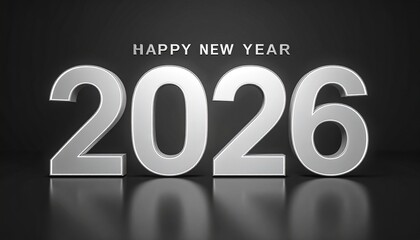 Futuristic LED digits display “2026” in bright blue on a sleek, high-tech metallic interface with glowing accents.