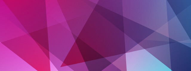 Obraz premium Abstract design with overlapping translucent polygons with pink blue colors