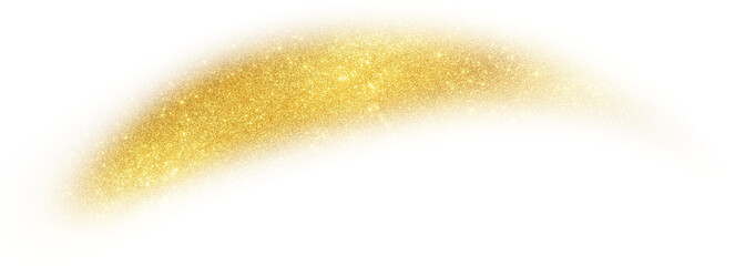 Gold glitter eyebrow curve stroke with dust © titileedzs