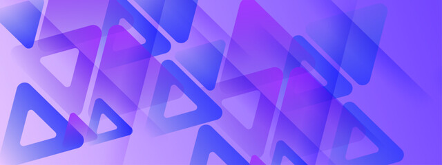 Abstract pattern of blue and purple triangles