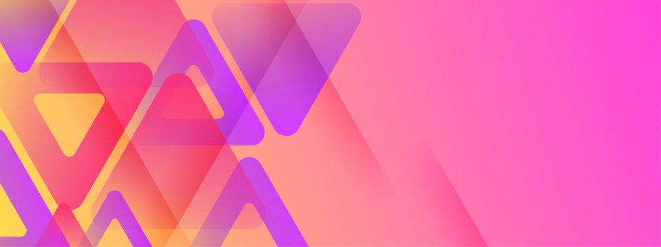 Transparent triangles with rounded corners over a gradient backdrop