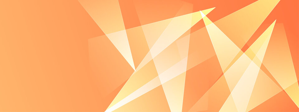 Orange background with overlapping transparent shapes triangles
