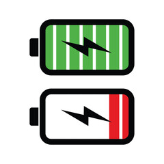 bar battery charging indicator icon