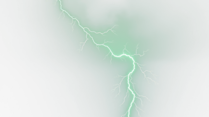 A soft green light forms an abstract shape against a white background creating a serene visual effect high-key lighting with cutout object