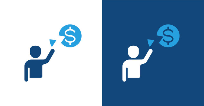 Deductible Glyph Duotone, with light and dark background