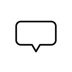 Empty speech bubble icon, communication symbol, chat message box outline